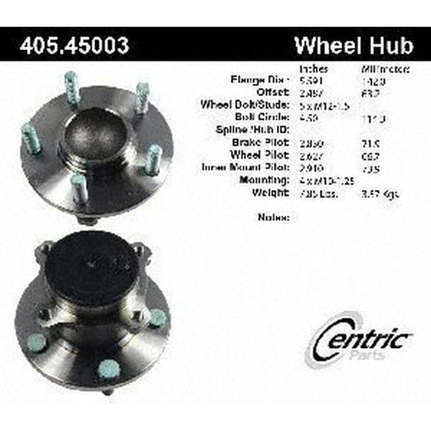 Centric 405.45003E Standard Axle Bearing and Hub Assembly Centric 405.45003E Standard Axle Bearing and Hub Assembly